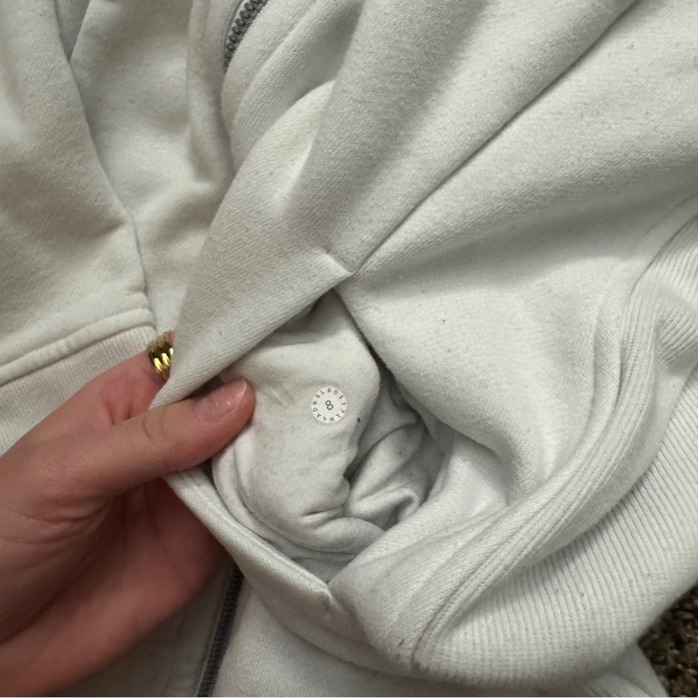 lululemon athletica White Full-Zip scuba Hooded Sweatshirt - Picture 2 of 2